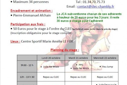 stage de judo
