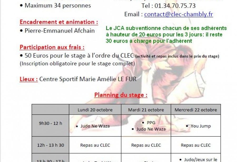 stage de judo